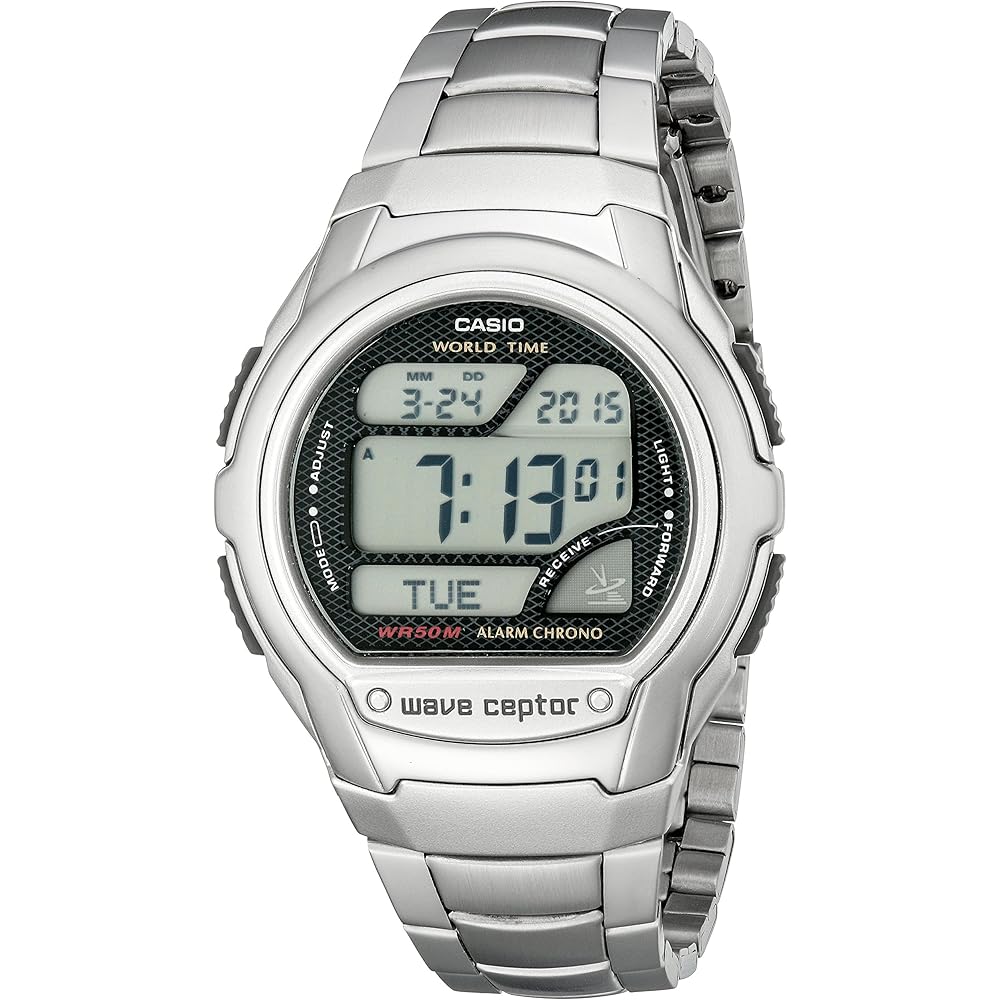 Casio Waveceptor WV-58DA-1AV Analog Digital Sports Watch Black Stainless Steel Band