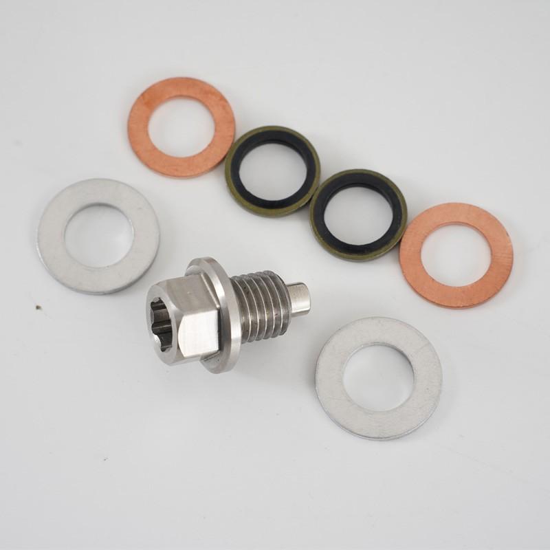 M12 Crankcase Engine Oil Drain Plug Bolt Screw Washers Kit for Polaris Ranger