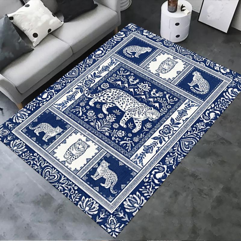 

2025 New Snow Leopard Animal Carpet Rug for Living Room Bedroom Home Sofa Decoration,Kids play Non-slip Floor Mat117 40x60cm( 15x23in )