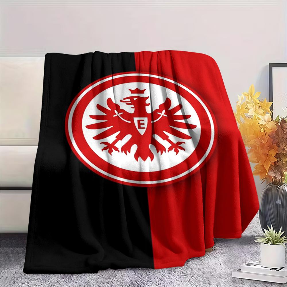 1pc Eintracht Frankfurt Print Flannel Blanket, High quality Comfortable for All Seasons, Home Decor, Warmth and Comfort, Perfect for Christmas Gifts37