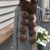 Long Faux Fox Fur Scarf Women Winter Warm Soft Furry Scarves Casual Lady Outdoor Neck Warmer Collar