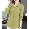 Breathable Cotton Blouse for Women Spring Autumn Loose Fit Fashionable High Quality Shirt for Mothers
