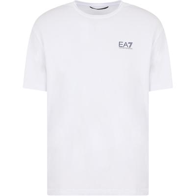 EA7 Short Sleeve Stretch Crew Neck T-Shirt Men Tops White 7M000179-AF13530-U0002