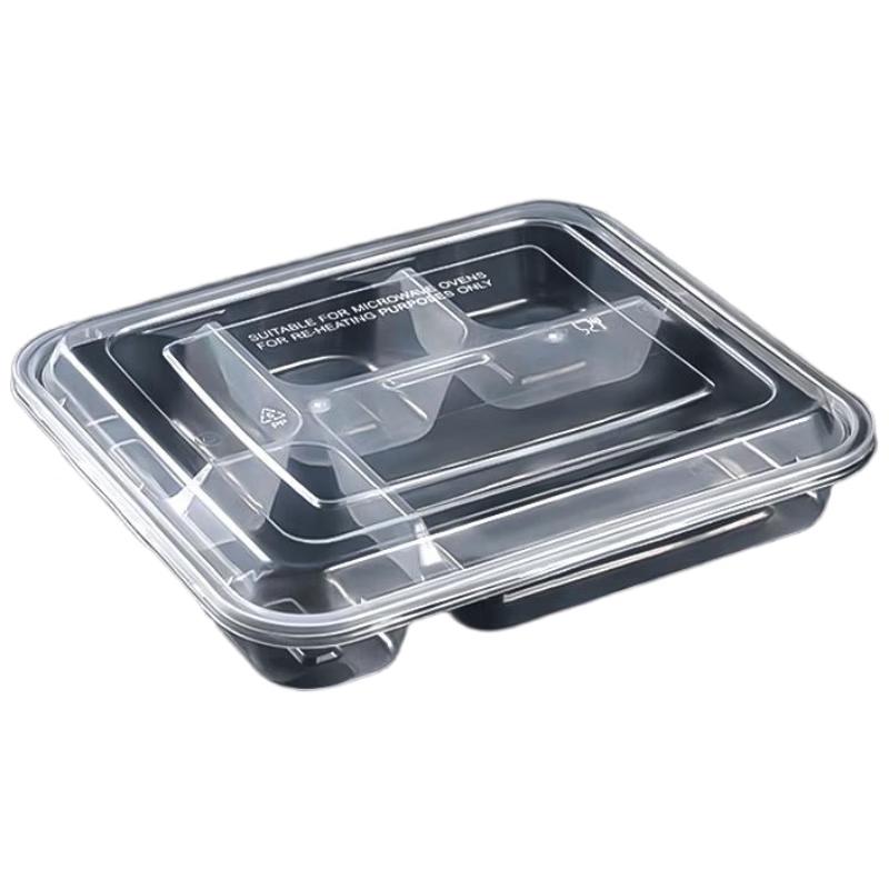 Disposable Five-Compartment Takeaway Meal Boxes