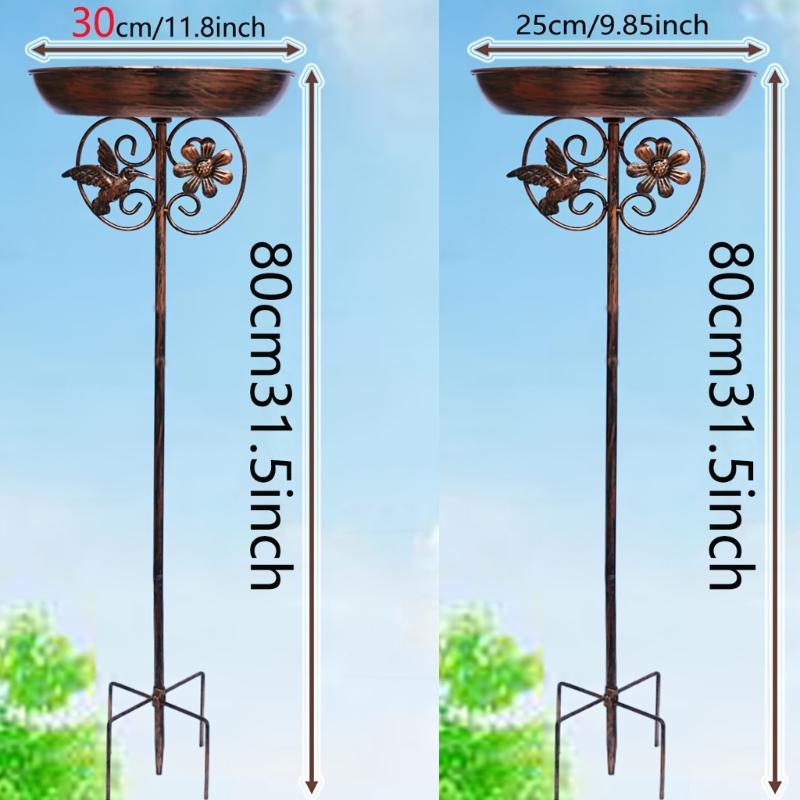 Rust Resistant Outdoor Bird Bath Feeder With Easy No Tool Installation Design Suitable for Backyard Wildlife Enthusiasts