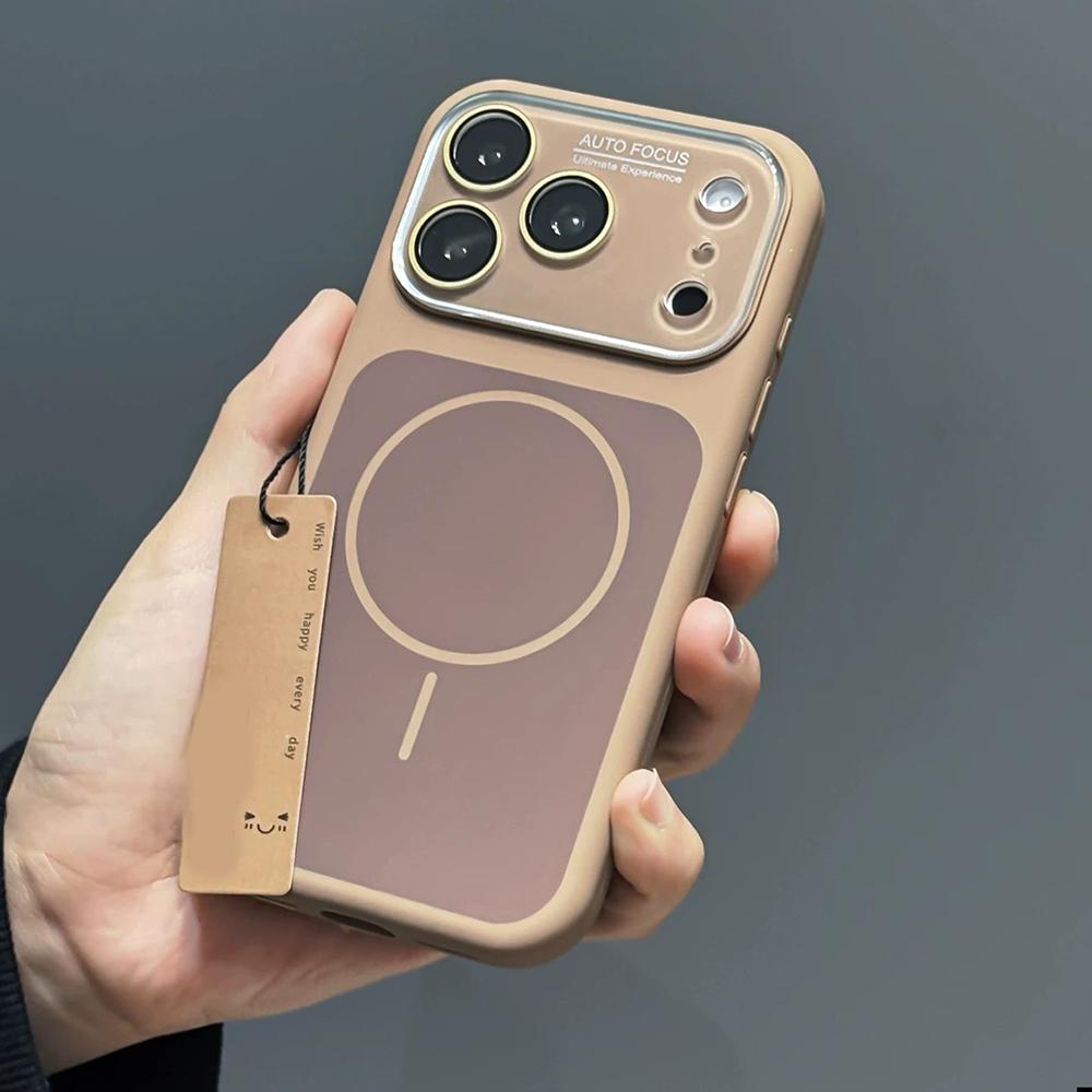 Original Liquid Soft Silicone Matte For Magsafe Magnetic Charge Case For iPhone Air 17 16 15 Pro Max Crystal Lens Protect Cover