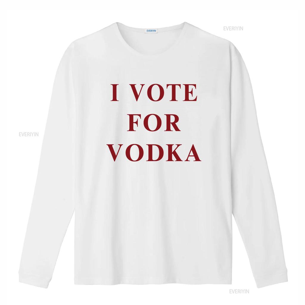 Funny I Vote For Vodka T Shirt Perfect Lovers and Political Humor Fans Vintage Washed Top For Everyday Wear Breathable Unisex