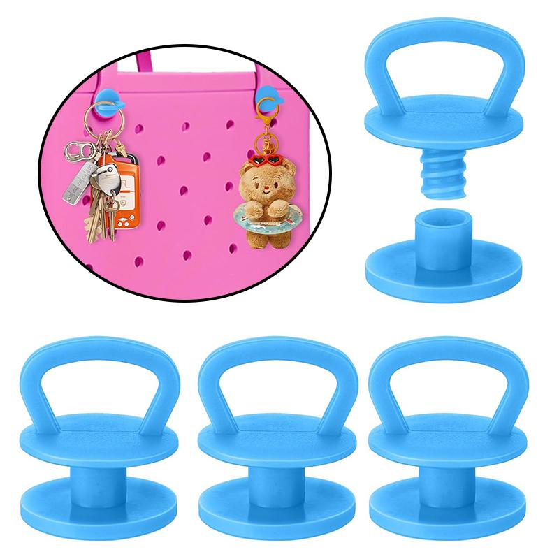 

4 шт. многоразовые сменные пуговицы для ремешка для сумки Bogg, съемная ручка, брелок, аксессуары синий