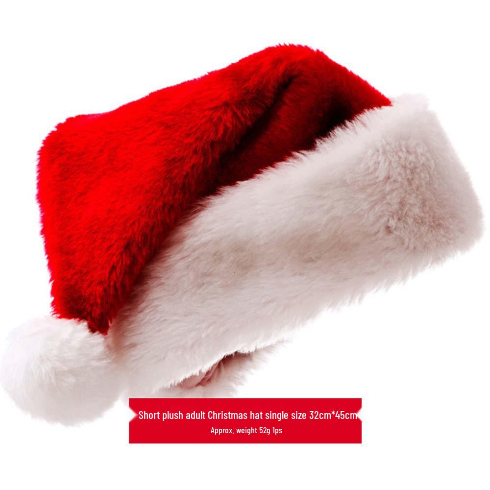 Christmas Hats for Kids and Adults – Short and Long Plush, Non-Woven Fabric, Festive Party Decorations