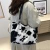 New Large Capacity Winter Travel Tote Bag Cow Printing Shoulder Bag Ladies Handbag Shopper Bags For Women