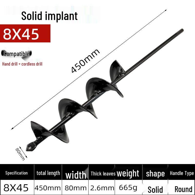 GearUp AutoMoto Spiraalvormige handboormachine voor het planten van zaden, bloemen en groenten in een kas, met elektrische boormachine en zaklamp.