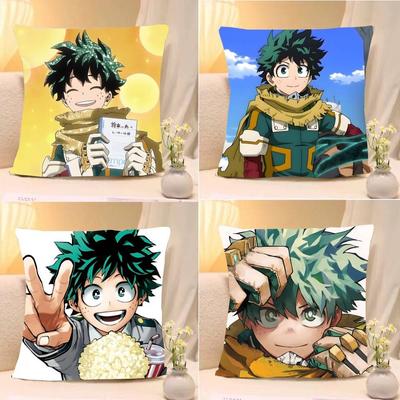 Anime Schattig L-Izuku Midoriya Kussensloop Kussenhoes Zacht Schattig Sierkussensloop Voor Auto Sofa Kussensloop Polyester Met Rits