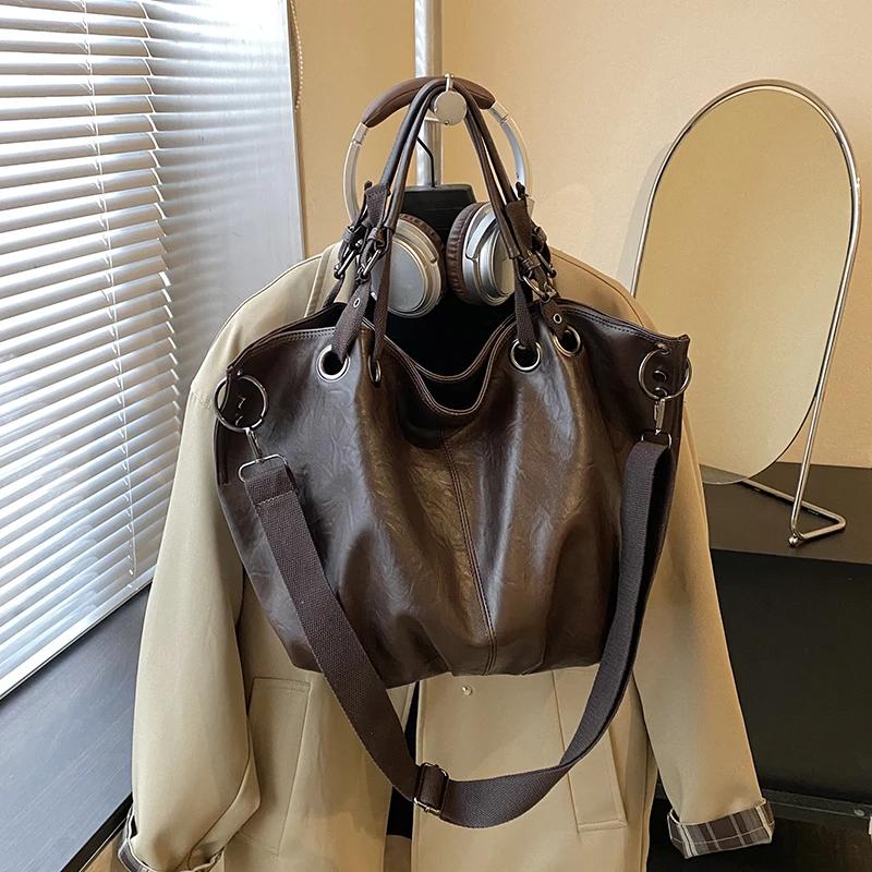 Stylish Design Large Capacity Solid PU Versatile Shoulder Bags 2026 Fashi Temperament Classic Style Commute Tote Bag for Women
