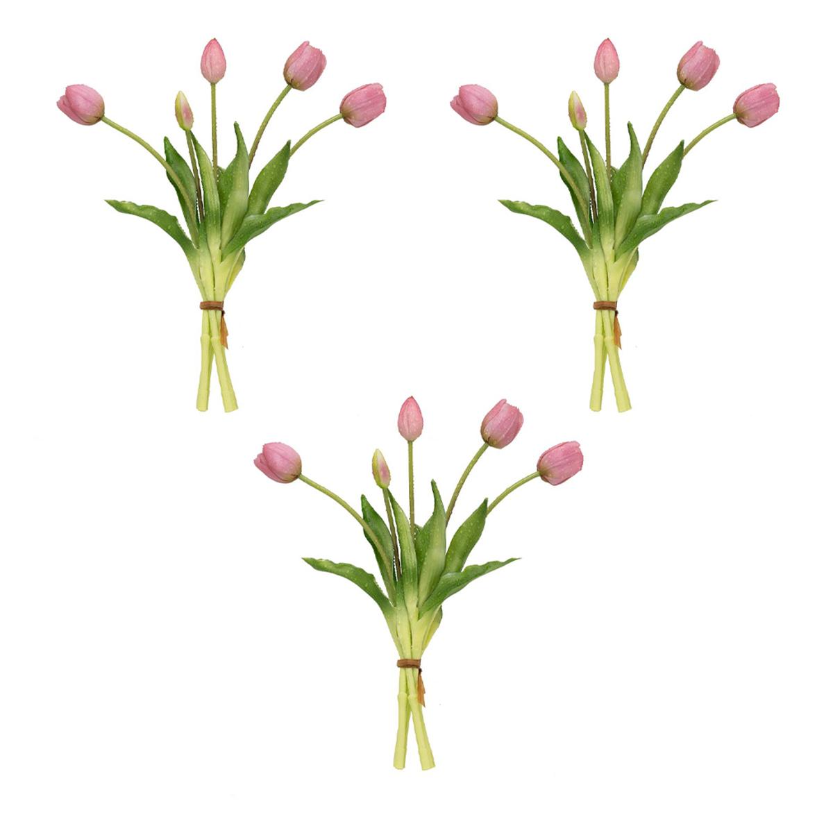 

3 букета искусственных тюльпанов, искусственные цветы, букет из латекса с эффектом реального прикосновения, украшение для дома, офиса, свадебной вечеринки, настольное украшение, сад синий