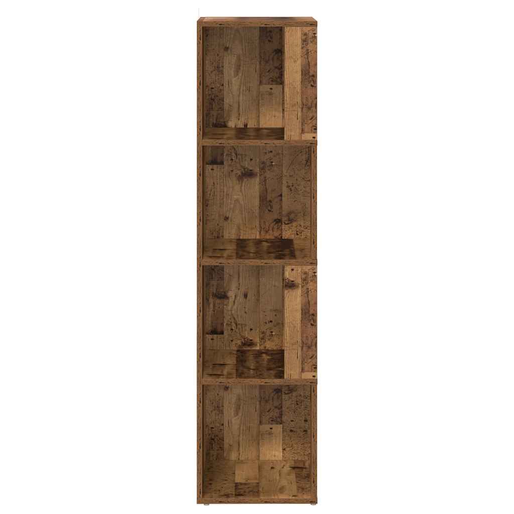 Corner Shelf Vintage Wood Look 33 x 33 x 132 cm Engineered Wood