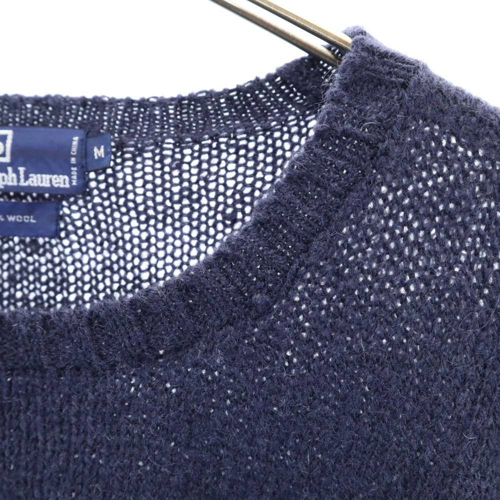 Polo by Ralph Lauren wool Long sleeve sweater M Navy knit Men's Used
