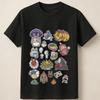 Tričko s grafikou Kompilace samolepek postav Ghibli Unisex Tričko