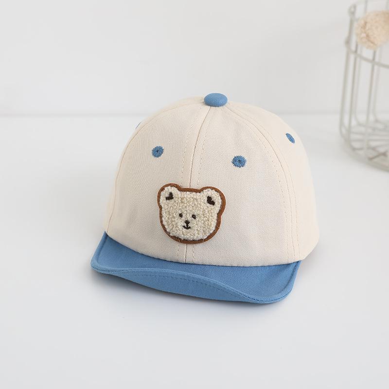 Summer Cute Cartoon Bear Baby Kids Hats Boys Girls Children Outdoor Sunshade Breathable Hats Sun Caps