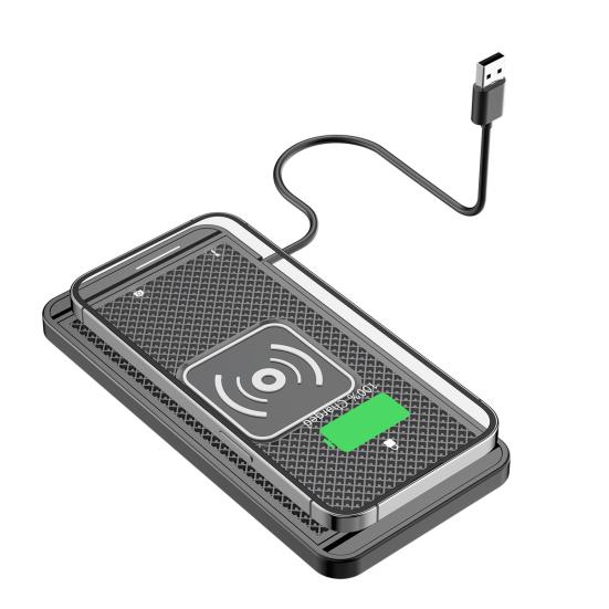 Wireless Car Charger Pad 20W Fast Charging Mat for Phone Non-Slip Cell Phone Charger Waterproof Anti-Slip Silicone Base Home Wireless Charging Pad