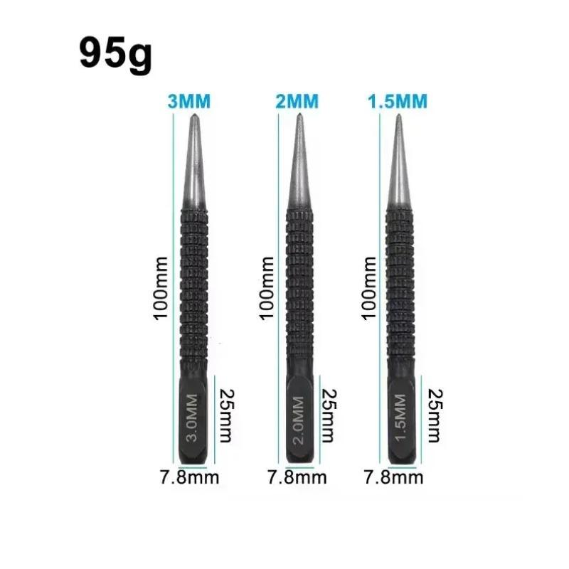1pc 1.5mm 2mm 3mm Alloy Steel Center Punch Metal Wood Marking Drilling Tool