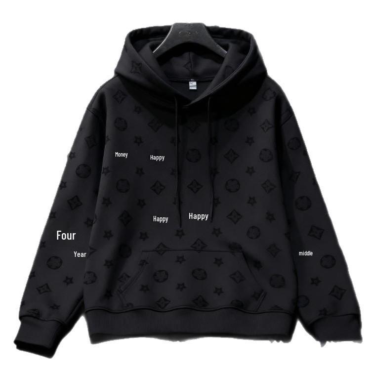 Leichter Luxus-Freizeithoodie mit Allover-Print, Frühjahr/Herbst 2025