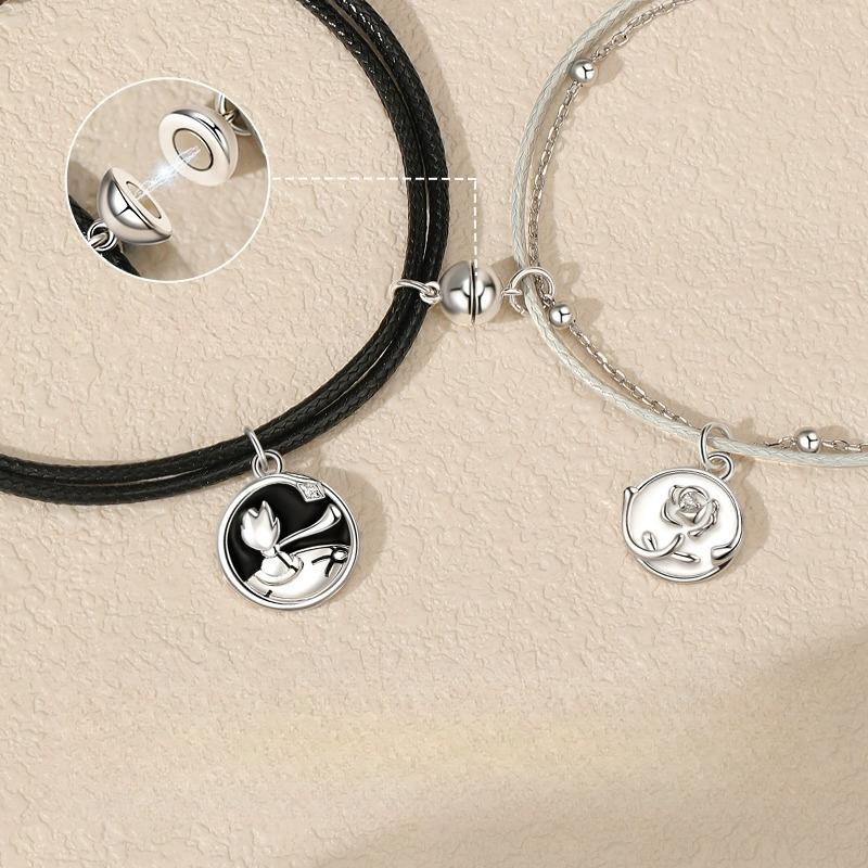 Couple Hand Rope Little Prince and Rose Niche Design Valentine's Day Gift Hand Jewelry