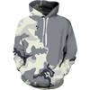 3D Printed Multi-color Camouflage Hoodie, Colorful Geometric Pattern Pullover, Casual Sweatshirt, Men's Loose-fitting Fleece-lined and Thickened Top.