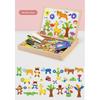 Cow Wooden Tiger Rabbit Animal Farm Theme Magnetic Puzzle Board Toy Children