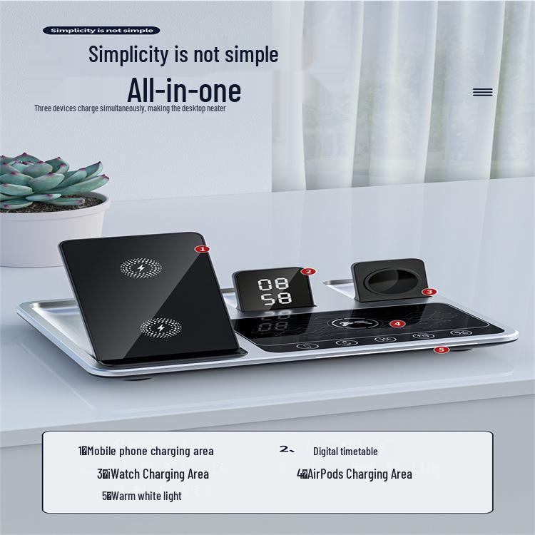 Cross-Border 4-in-1 Wireless Charger for Smartphones, Earphones, and Watches