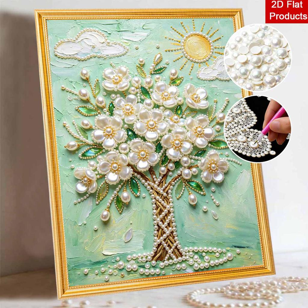 Flower Pearl Painting Handmade Diy Pearl Art Painting Stickers Home Decoration Gifts.
