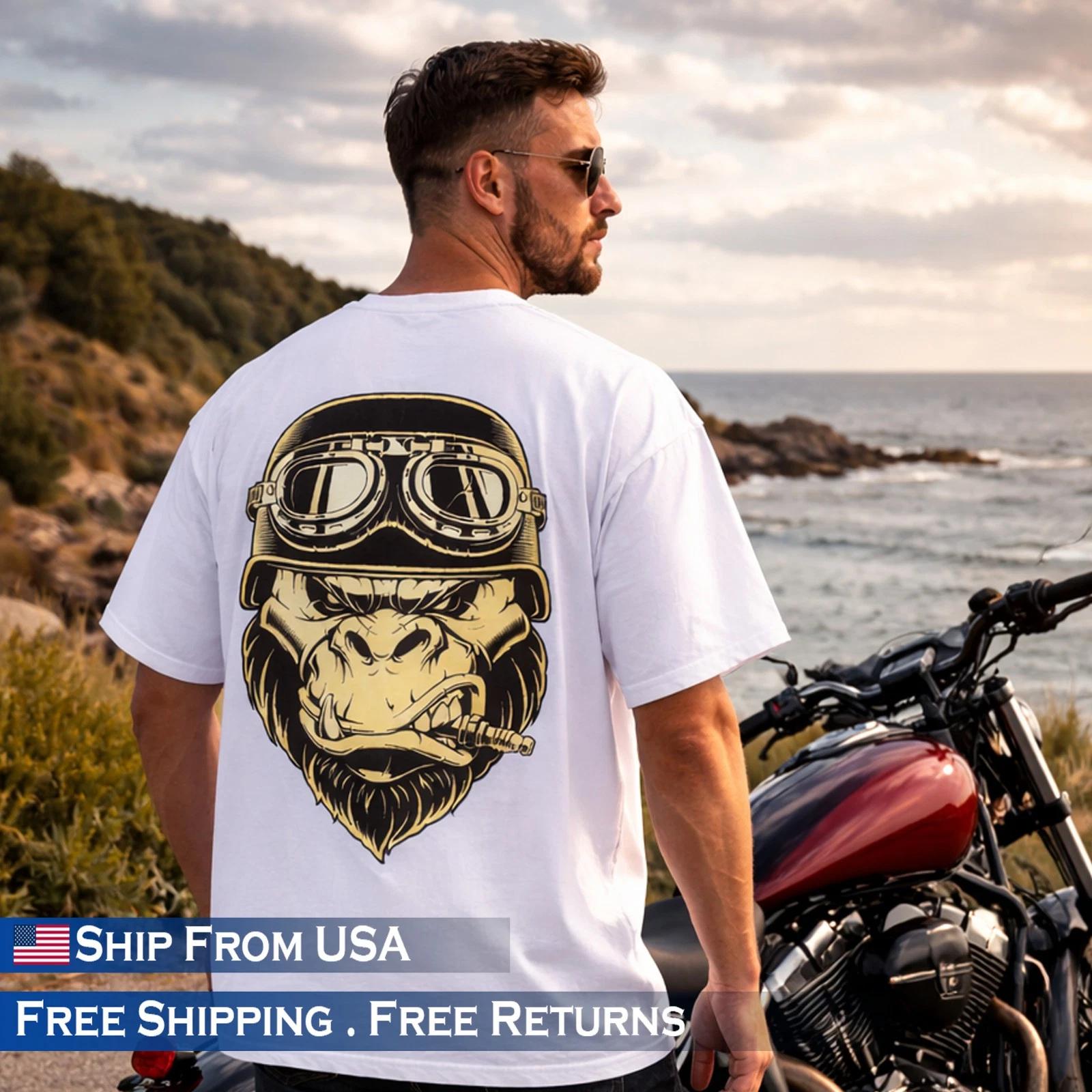 Gorilla Gym T-Shirt Men Bodybuilding Workout Shirt Fitness Graphic Tee Oversized S