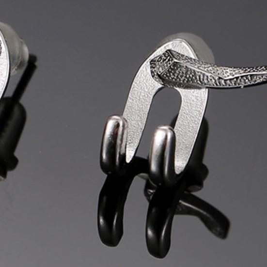 Punk Hip Hop Detachable 2-Claw Hook Personality Gift Cool Simple Style Men Earrings