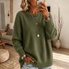 Women's Fashion Thick Neck Color Sweater for Casual Warmth