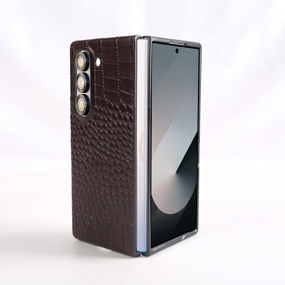 Hand Crafted Genuine Leather Case For Samsung Galaxy Fold 6 Fold 3 Mobile Phone Cover Galaxy Z Flip6 Back Shell Coque
