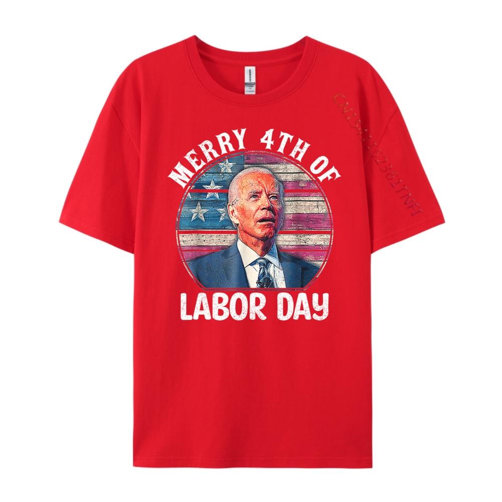 

Joe Biden Merry 4th Of Labor Day Funny 4th Of July Men Graphic Tees T Shirt Homme S