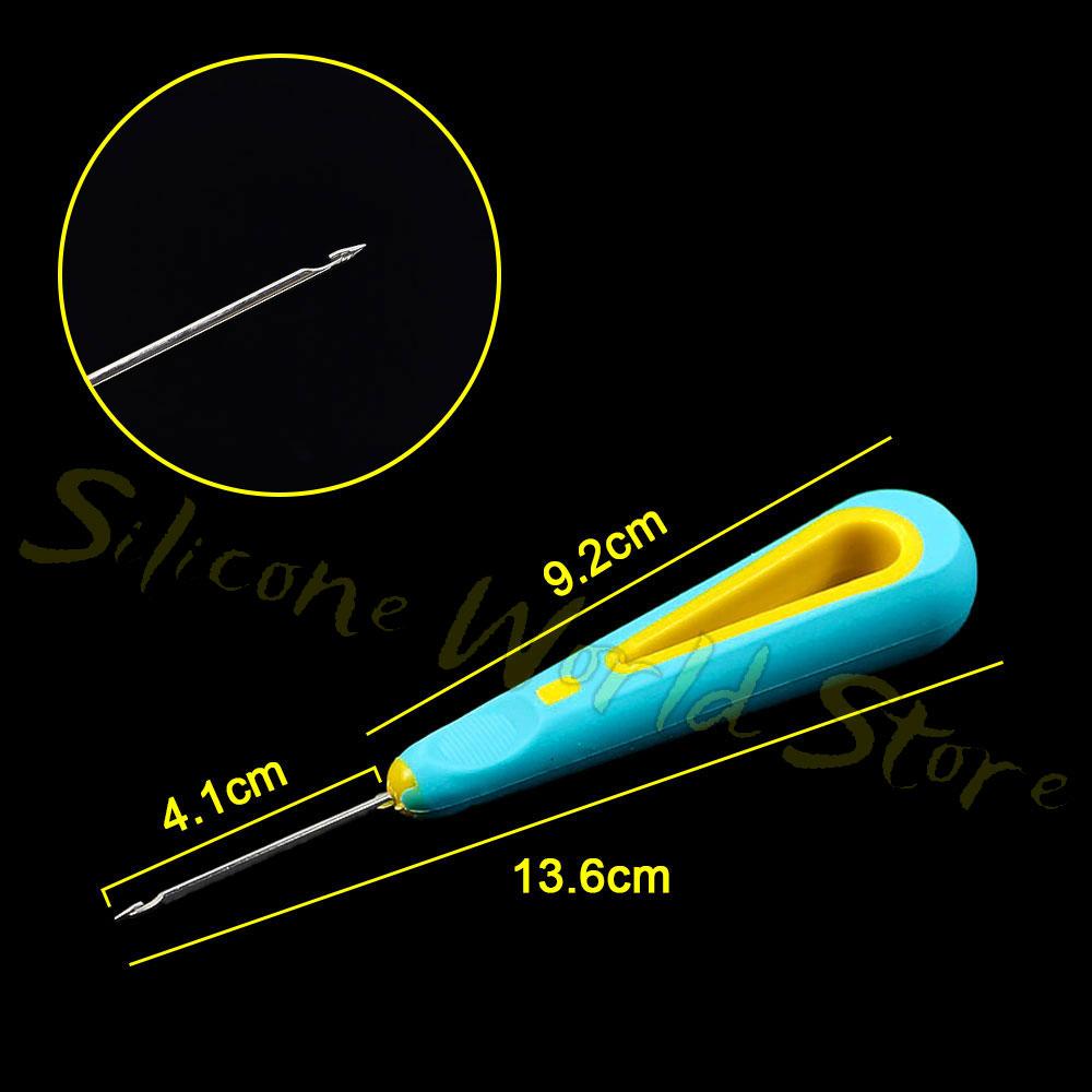 SW Handmade Crochet Leather Punch Tool Awl Cone Straight Head Elbow Center Hole DIY Sewing Parts Shoe Repair Candle Making Tools