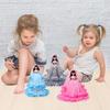 Adorable Doll Wedding Girl Toy Safe Movable Joints Big Eyes Bubble Dress Birthday Gift Multifunctional Doll