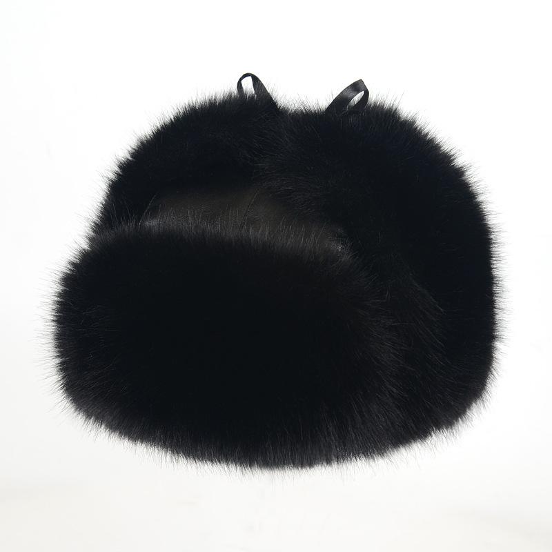 Winter Imitation Fox Hair Raccoon Hair Lei Feng Hat Men and Women Plush Warm Cold Ear Protection Fur Foreign Trade Fur Hat