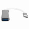 4Port USB 3.0 Hub MultiFunction Type C Splitter Extender Dock Adapter OTG PC(Silver )
