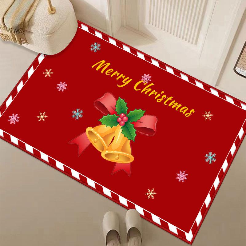 Non-Slip Christmas Cartoon Floor Mat for Entryway, Living Room, and Bathroom