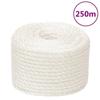 153058 vidaXL Work Rope White 12 Mm 250 M Polypropylene