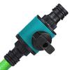 Hot 2 Way Garden Hose Splitter Garden Hose Connector with Faucet Watering Shut Off for Landscaping Flower Planting Irrigation