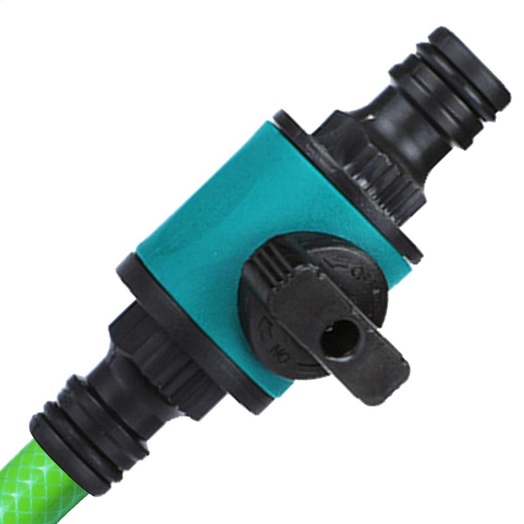 Hot 2 Way Garden Hose Splitter Garden Hose Connector with Faucet Watering Shut Off for Landscaping Flower Planting Irrigation