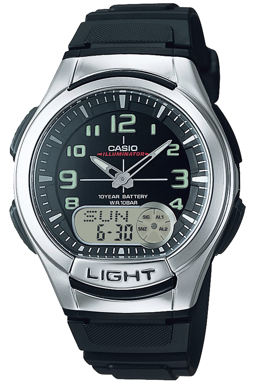 

Мужские черные часы Casio Collection AQ-180W-1BJH