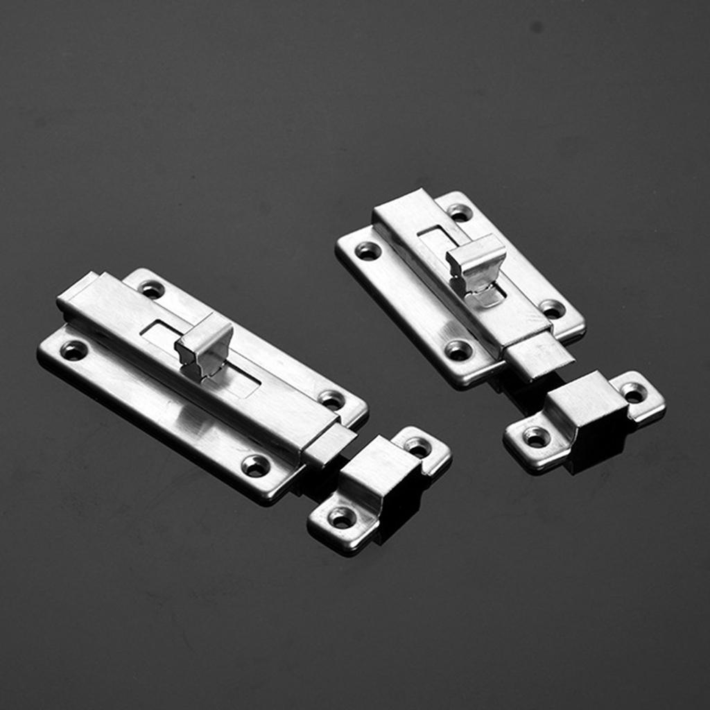 Stainless Steel Slide for Latch Lock Thickened Metal Sliding Bolt Door Lock Safety Door Barrel Bolt Privacy Catch for La