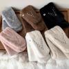 Autumn and winter scarf women's autumn and winter plush pearl diamond versatile imitation Rex rabbit hair sweet and cute scarf