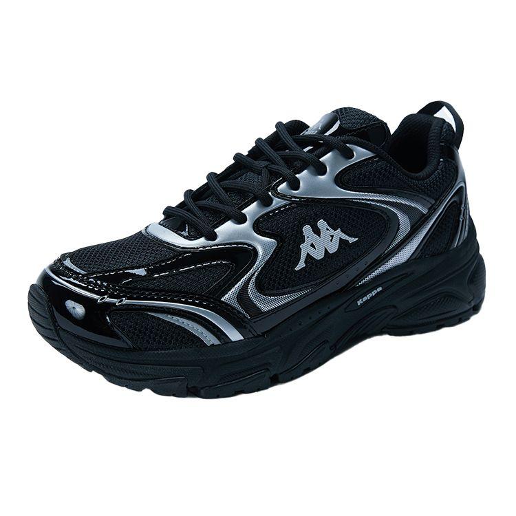 Kappa Fabric Synthetic Leather Trendy Comfortable Versatile Casual Low-Top Dad Shoes Unisex Sneaker Black K0DZ5MC39-990