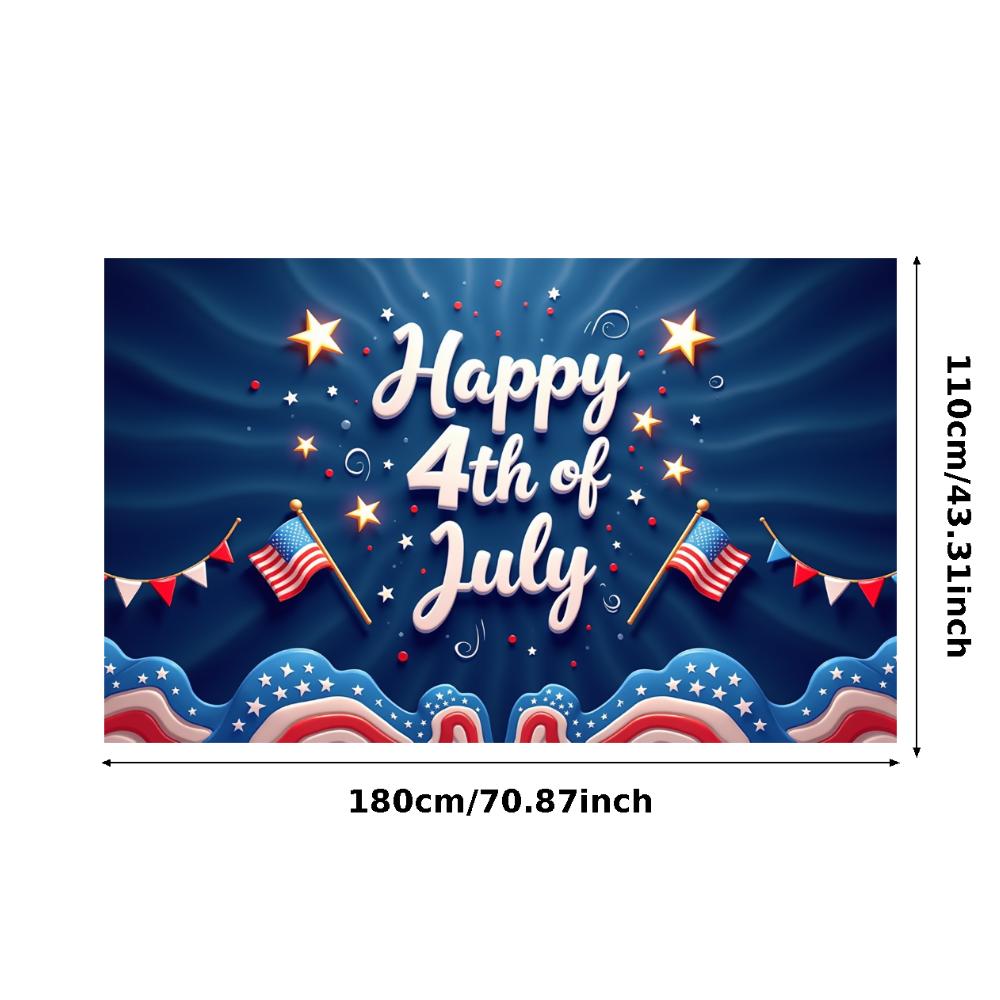 Flag Design American Flag Decor Star Patterns Independence Day Banner Vibrant Colors Decorative Bunting Party Banner
