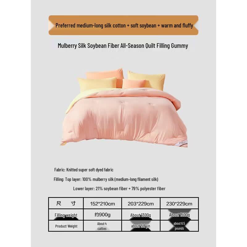 FUANNA Silk & Soybean Blend Duvet Insert