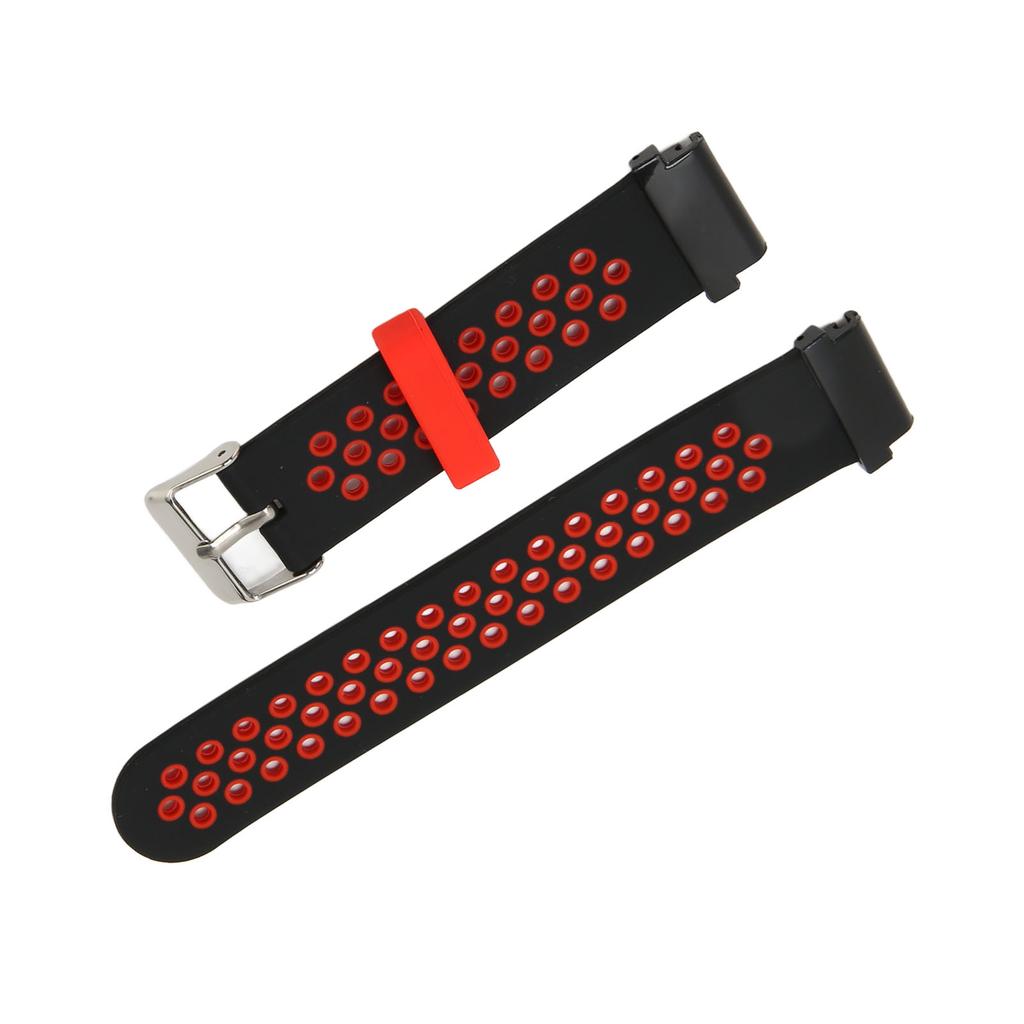 20mm Silicone Watchband Breathable Water Resistant Comfortable Wrist Strap for Garmin Fenix 7S 6S 5S Black Red